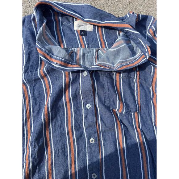 Universal Thread Blouse Women Size Medium Retro Collared Long Sleeve Button Down - Picture 3 of 5